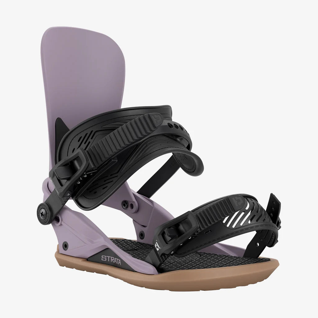 Union Strata Snowboard Bindings Grey Violet
