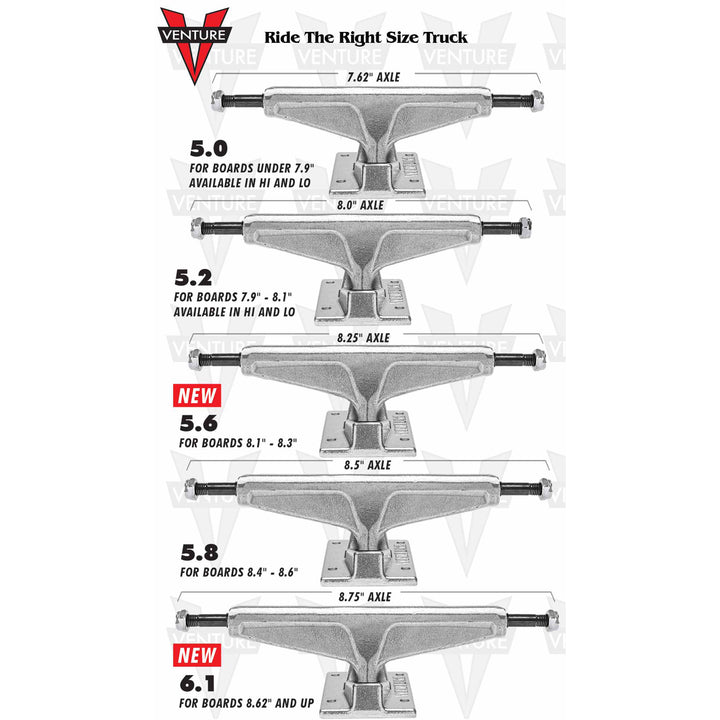 Venture V-Hollow Wings Team Edition Trucks (Sold As A Single Truck)