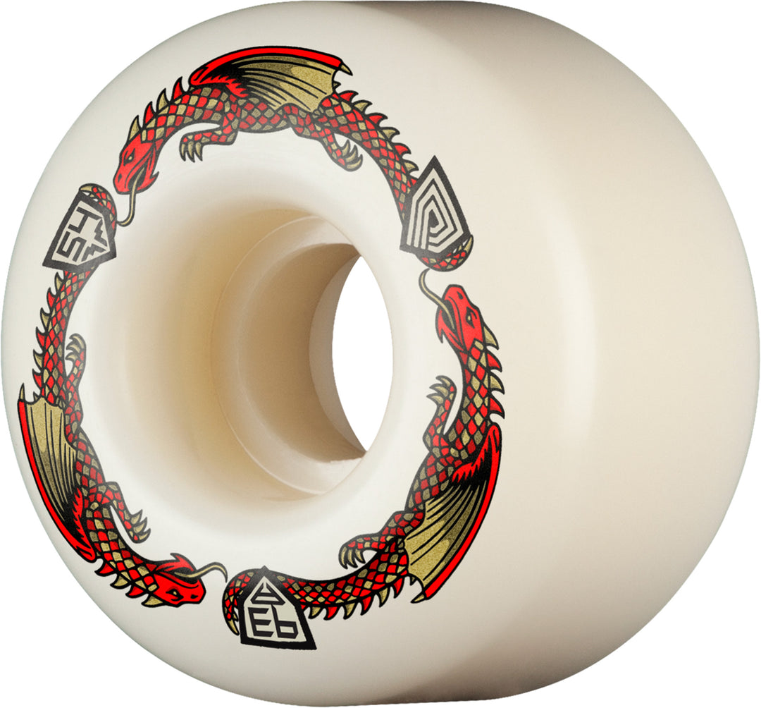 Powell Dragon Formula White/Red Wheels 93a 54mm x 39mm