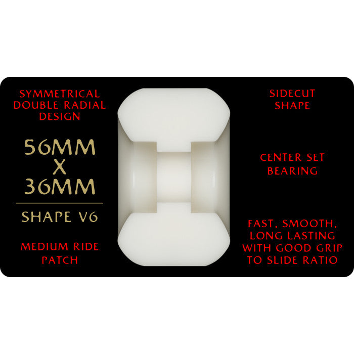 Powell Dragon Formula White/Red Wheels 93a 54mm x 39mm