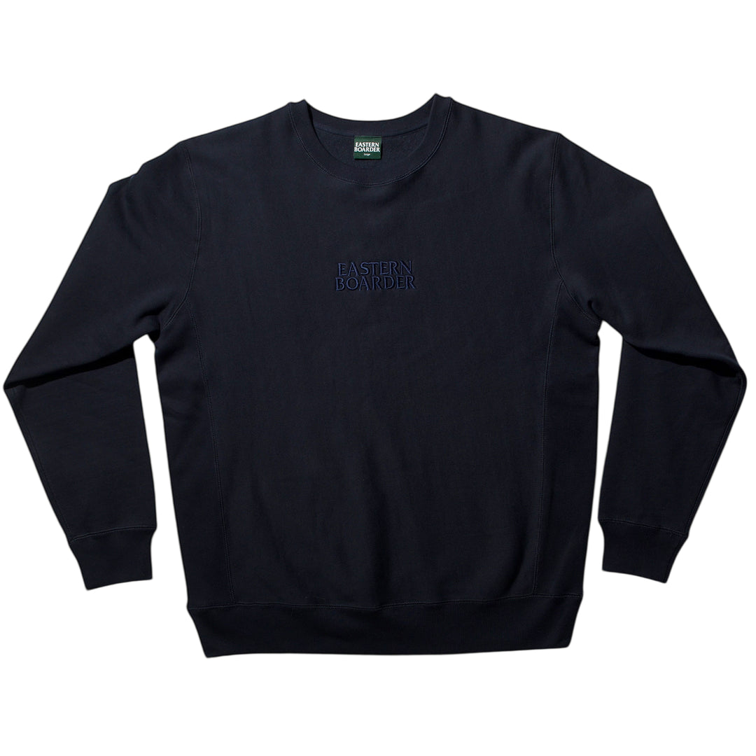 Eastern Boarder Premium Stacked Logo Crewneck Classic Navy