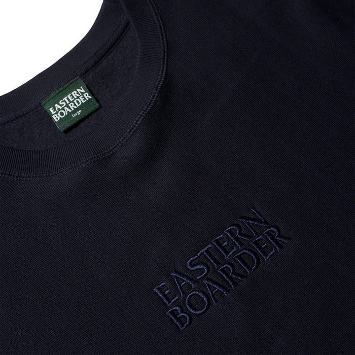 Eastern Boarder Premium Stacked Logo Crewneck Classic Navy