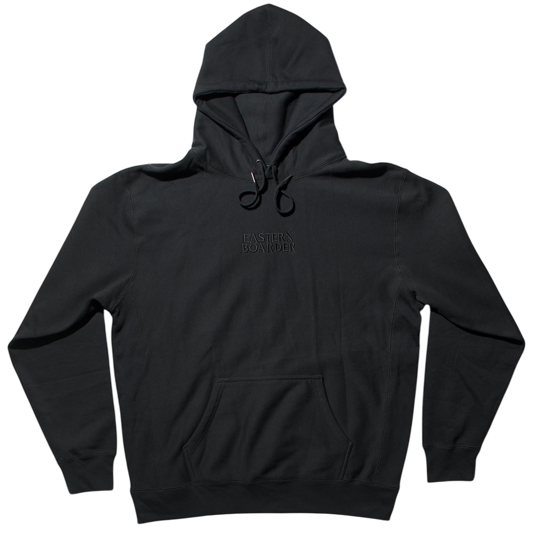 Eastern Boarder Premium Stacked Logo Hoodie Black