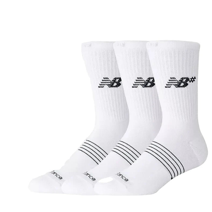 New Balance Active Numeric Crew Socks 3 Pack White