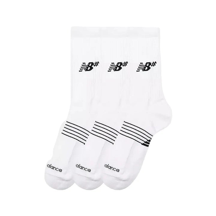 New Balance Active Numeric Crew Socks 3 Pack White