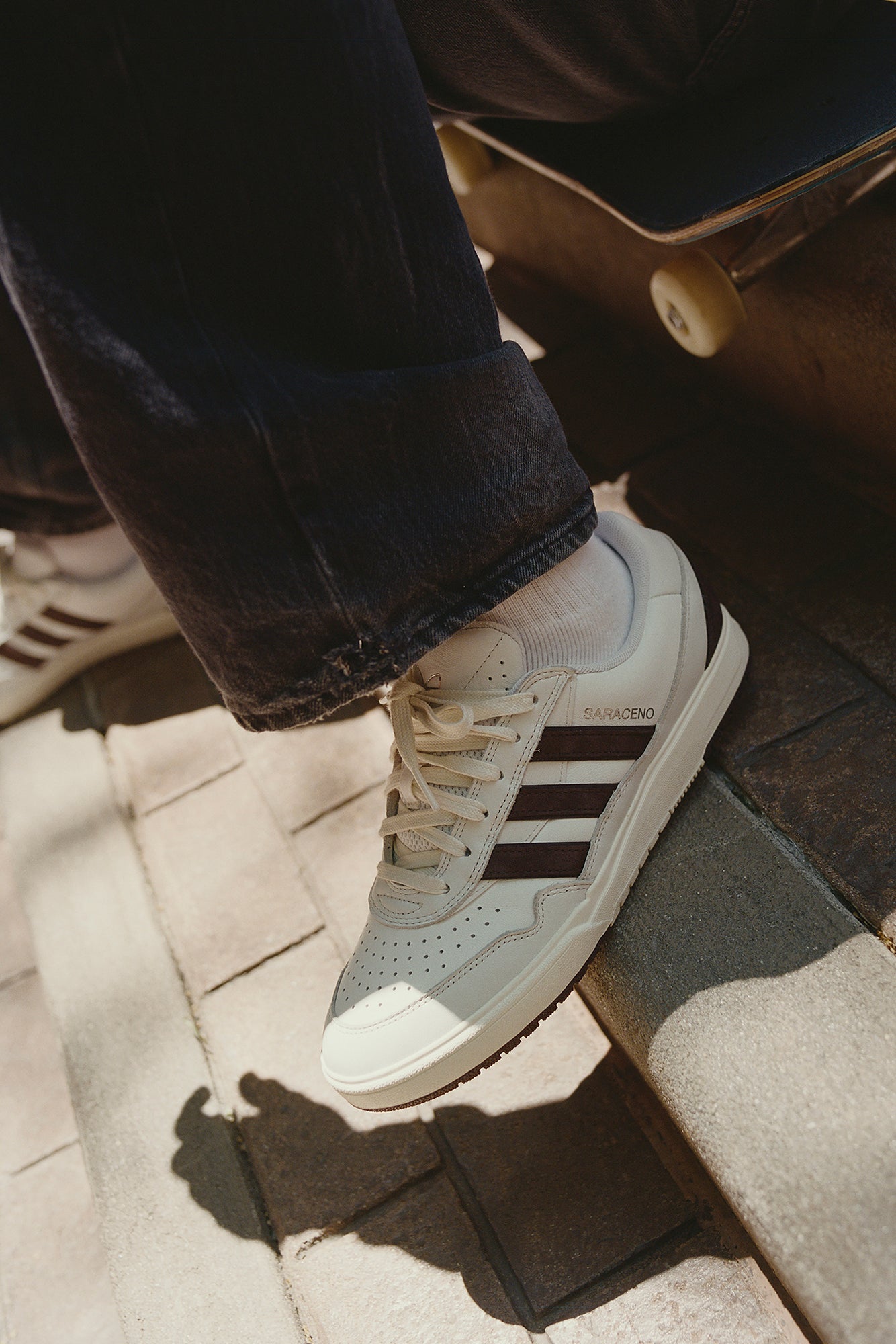 Adidas Tyshawn II x Zach Saraceno Crystal White/Shadow Brown