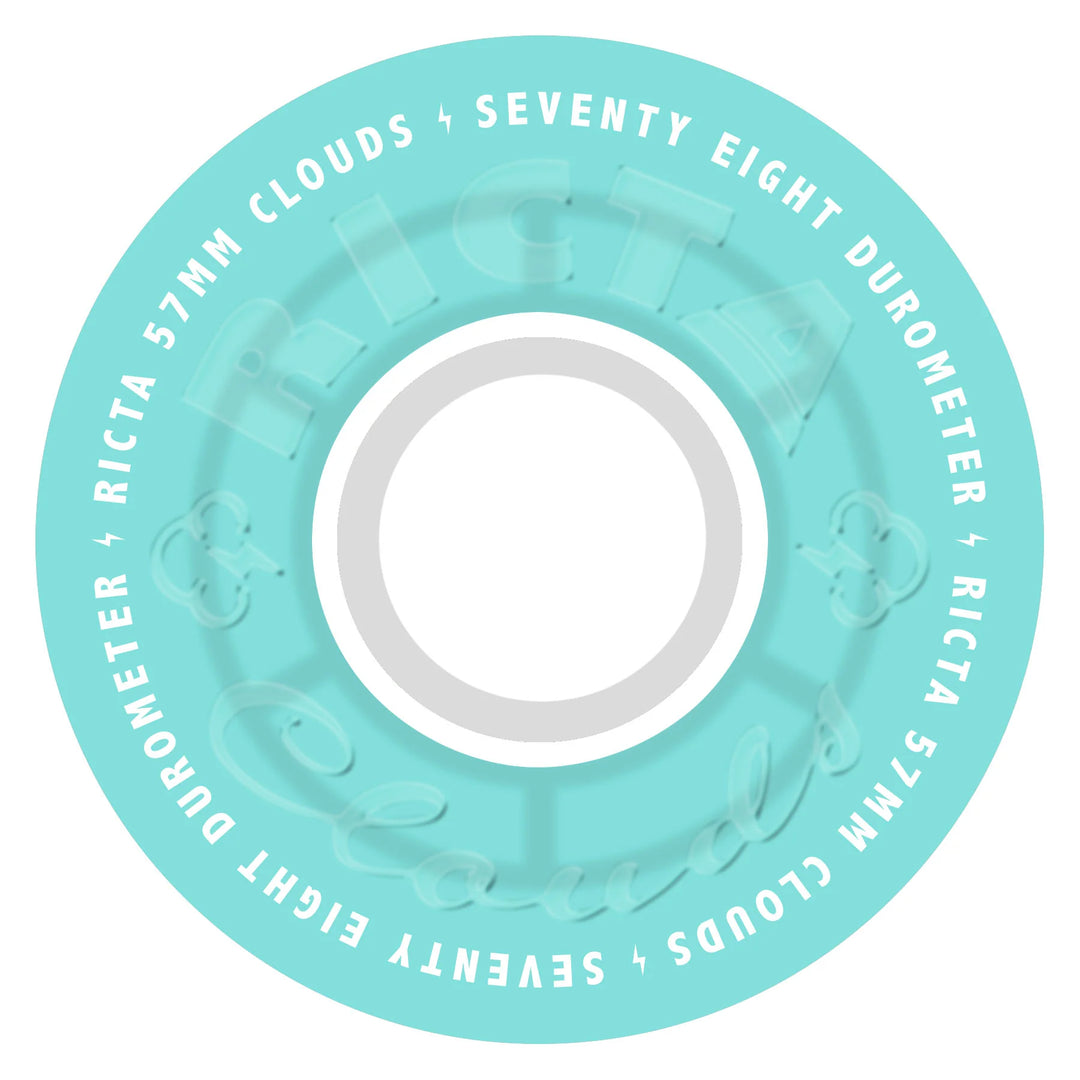 Ricta Clouds Transparent Aqua / White Wheels 78a 57mm