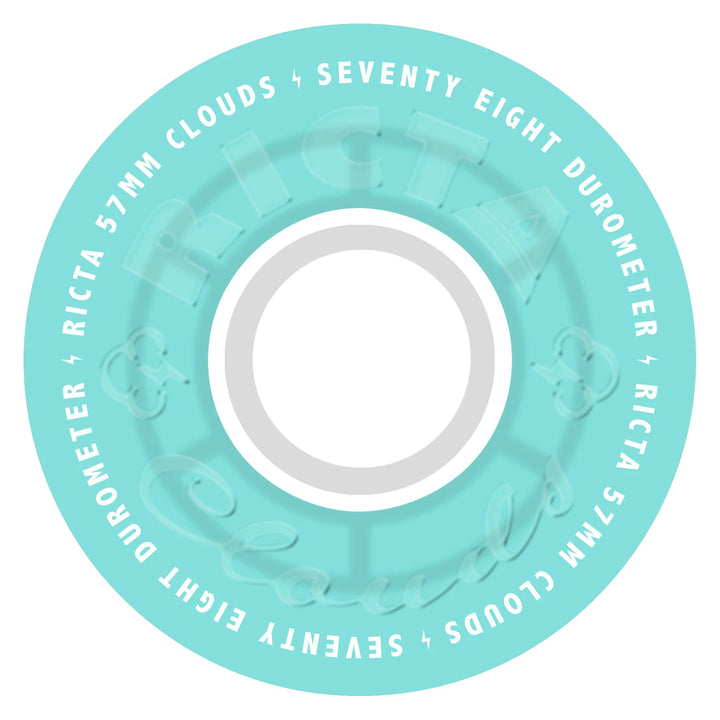 Ricta Clouds Transparent Aqua / White Wheels 78a 57mm