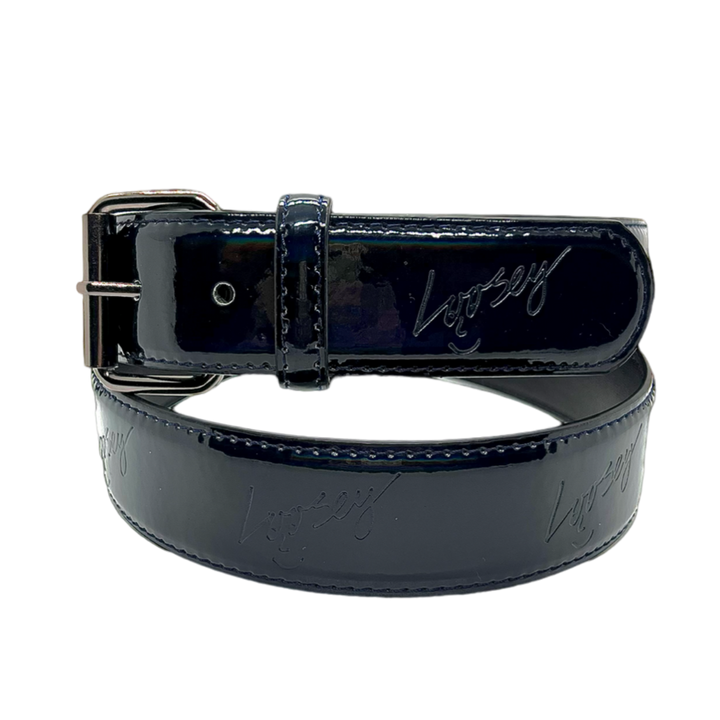 Loosey Loves You Patten Leather Belt Black