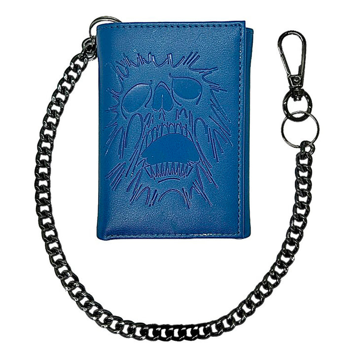 Loosey Embossed Blue Chain Wallet