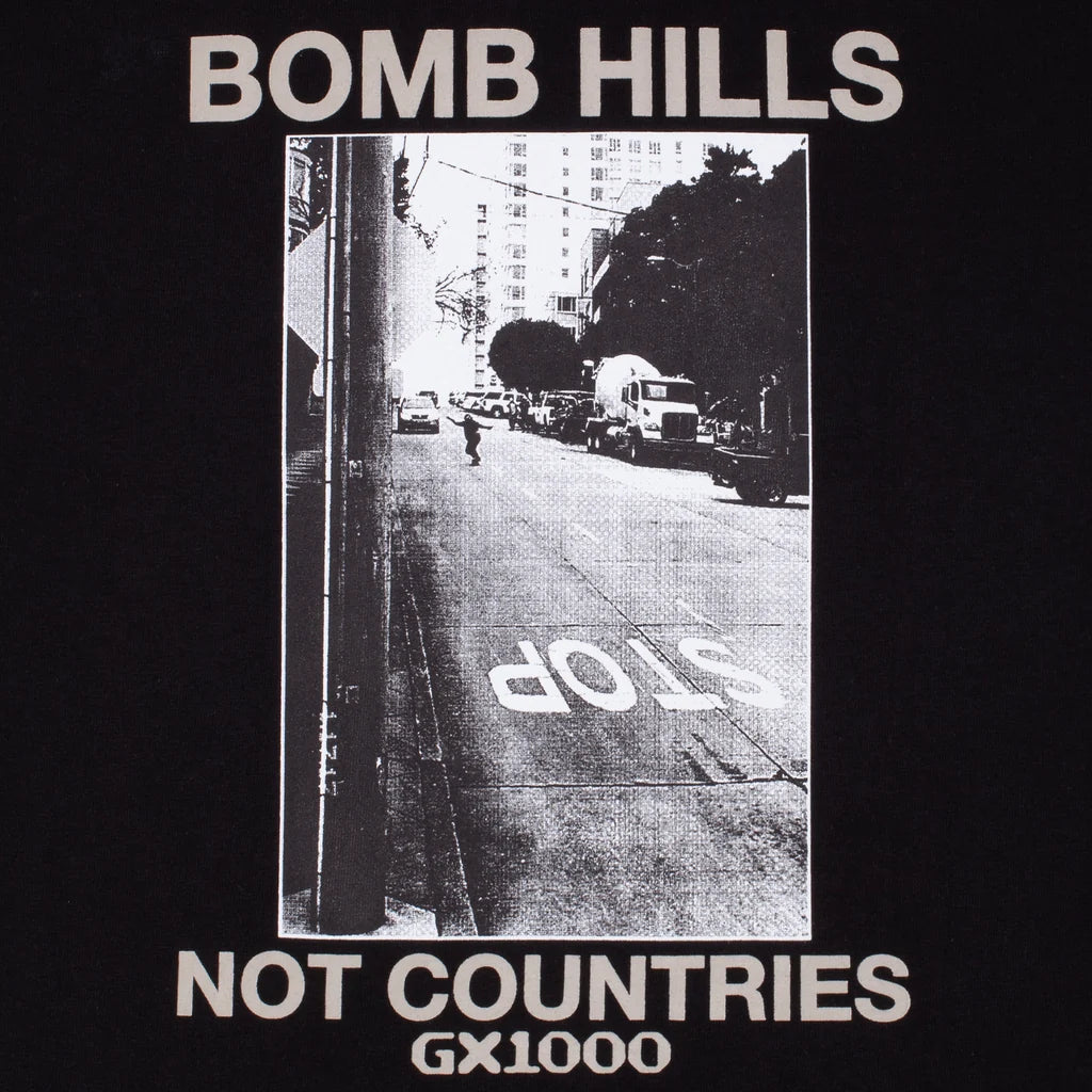 GX1000 Bomb Hills Not Countries T-Shirt Black/Grey