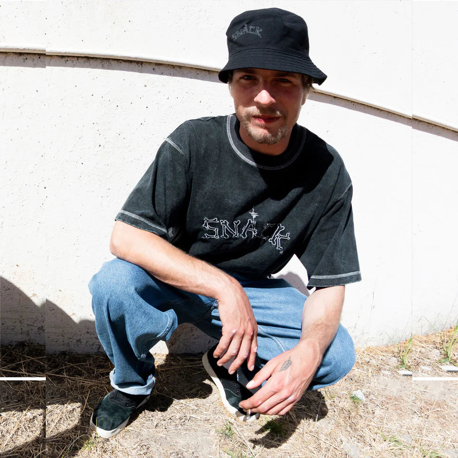 Snack Bones Reversible Bucket Hat Black