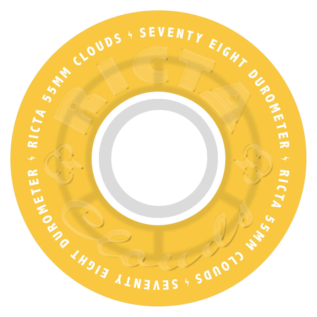 Ricta Clouds Transparent Citrus / White Wheels 78a 55mm