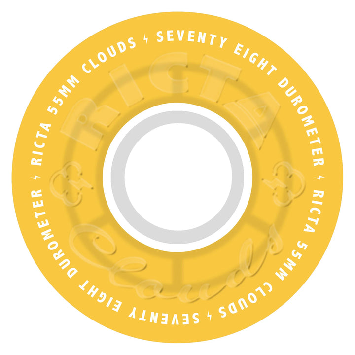 Ricta Clouds Transparent Citrus / White Wheels 78a 55mm