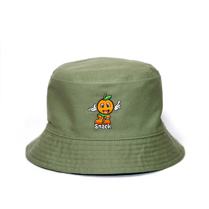 Snack Citrus Reversible Bucket Hat Olive/Jade