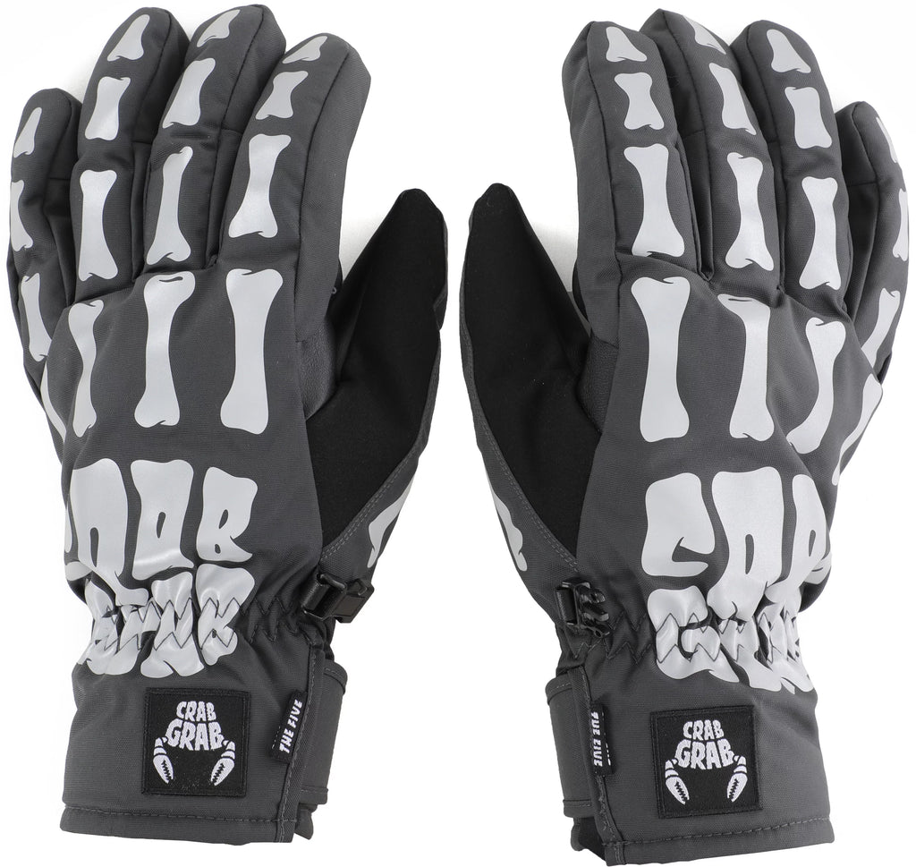Crab Grab Five Glove Bones Reflective – Eastern Boarder