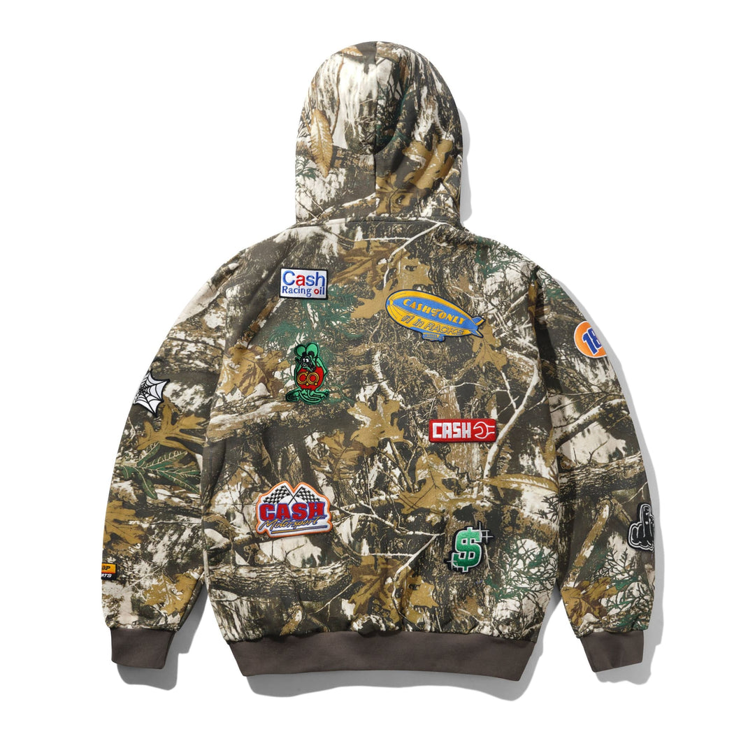 Cash Only Service Zip-Thru Hoodie (Foliage Camo)