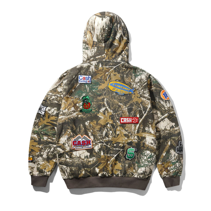 Cash Only Service Zip-Thru Hoodie (Foliage Camo)