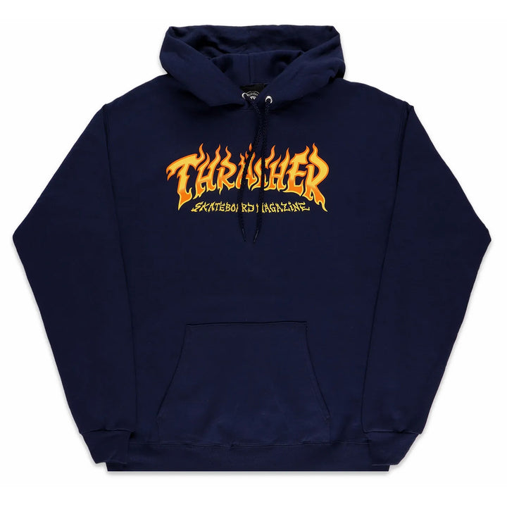 Thrasher Fire Hoodie Navy