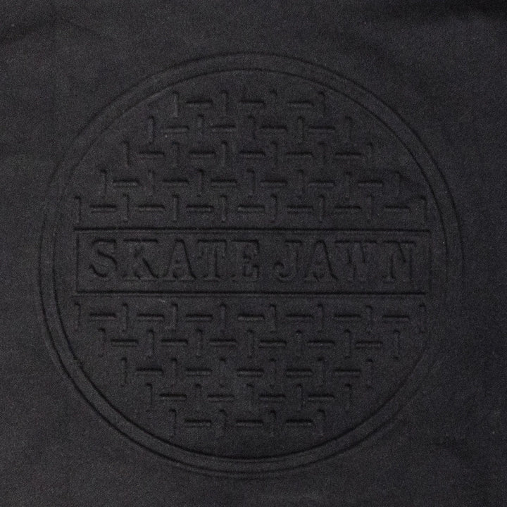 Skate Jawn Embossed Sewer Cap Hoodie Black