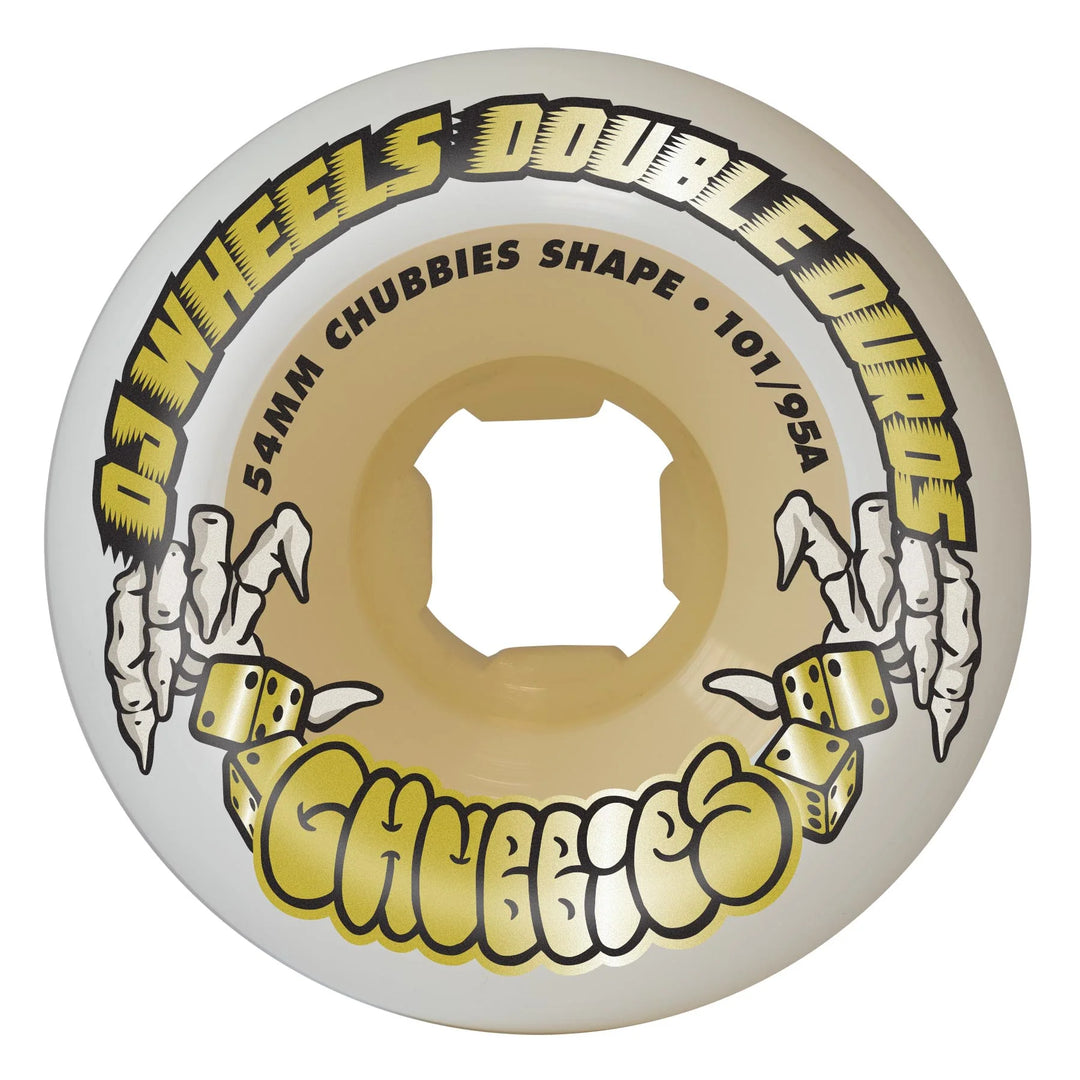OJ Wheels Double Duro White Gum Chubbies 101a/95a 54mm