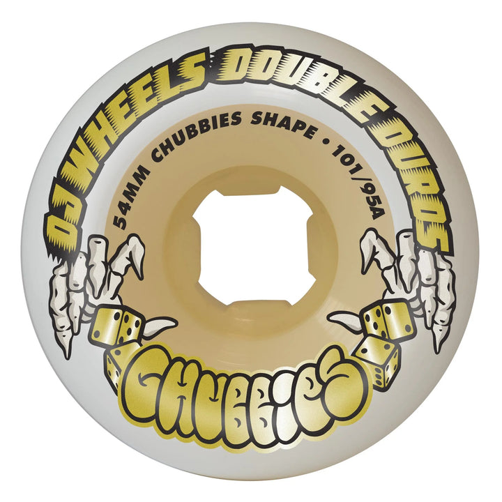 OJ Wheels Double Duro White Gum Chubbies 101a/95a 54mm