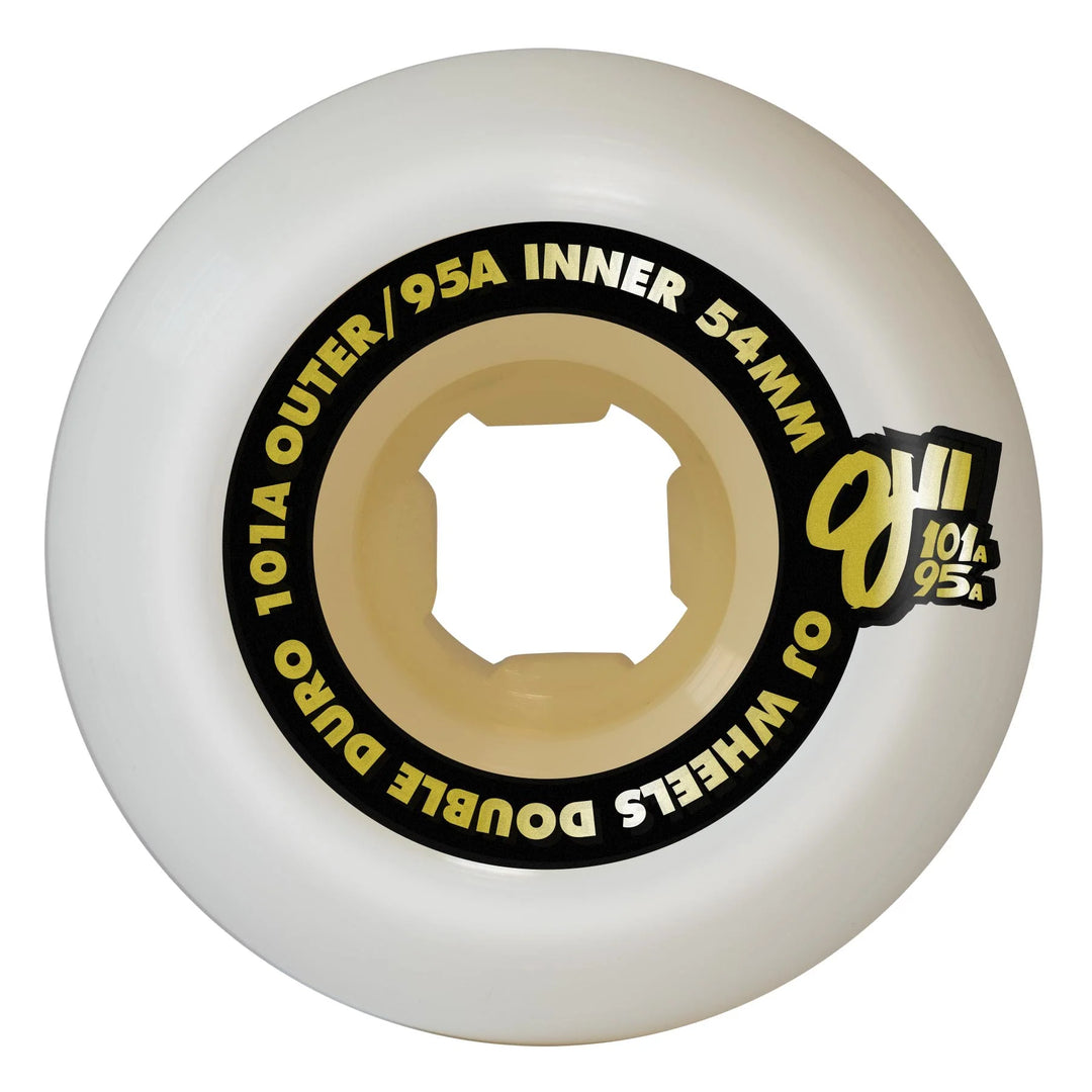 OJ Wheels Double Duro White Gum Chubbies 101a/95a 54mm