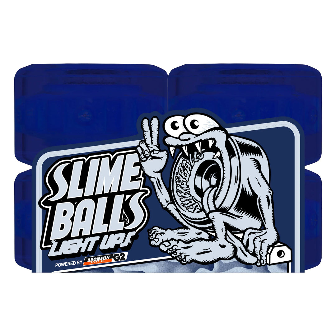 Slime Balls Ice Blue Light Ups OG Slime Wheels 78a 66mm Wheels