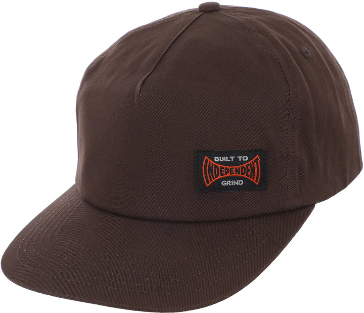 Independent Built To Grind Snapback Chocolate