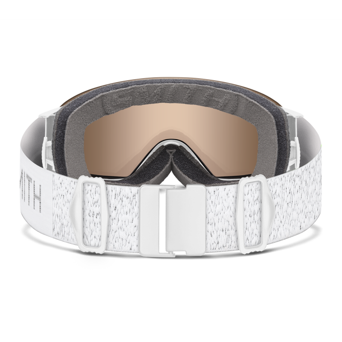 Smith I/O Mag S White Chunky Knit + ChromaPop™ Pro Photochromic Gold Mirror Lens