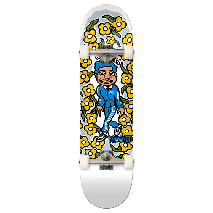 Krooked Sweatpants White Complete Skateboard 7.5"