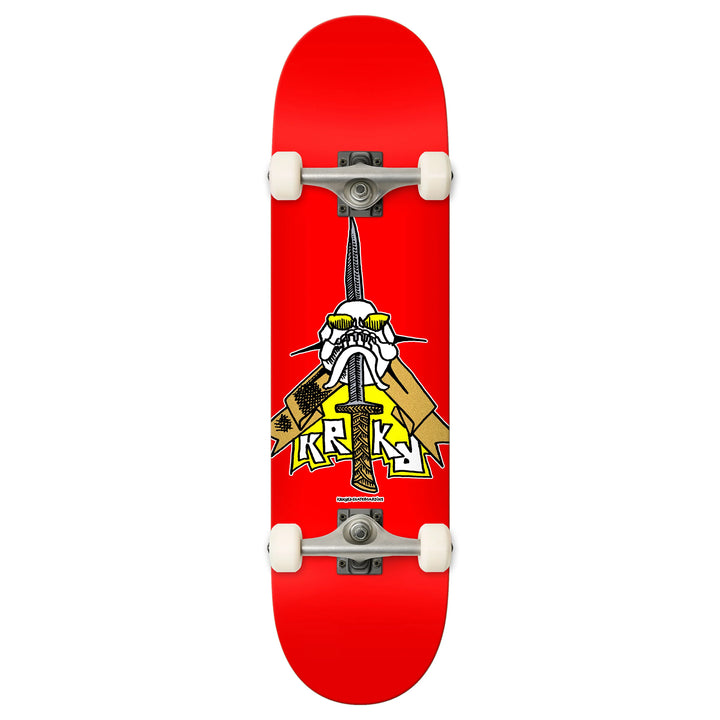 Krooked Skull Sword Red Complete Skateboard 8.5"