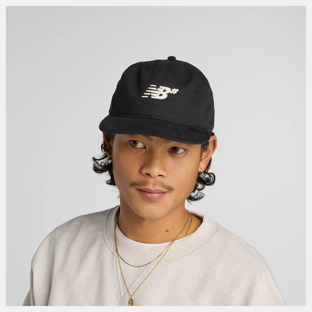 New Balance Numeric 6 Panel Deconstructed Flat Brim Hat Black