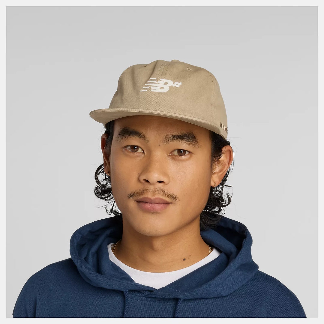 New Balance Numeric 6 Panel Deconstructed Flat Brim Hat Stoneware