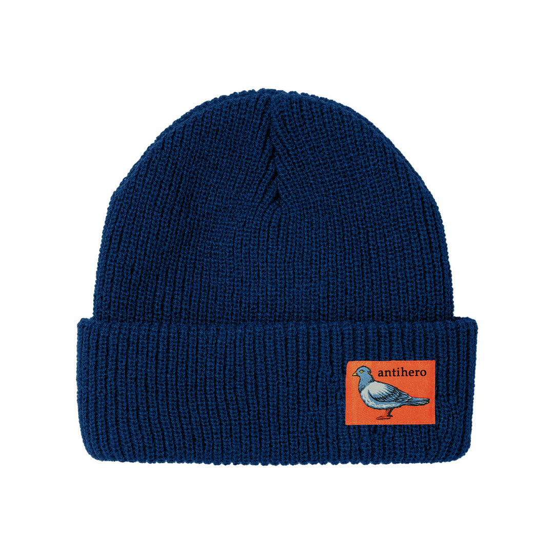 Anti-Hero Lil Pigeon Label Beanie Navy/Orange
