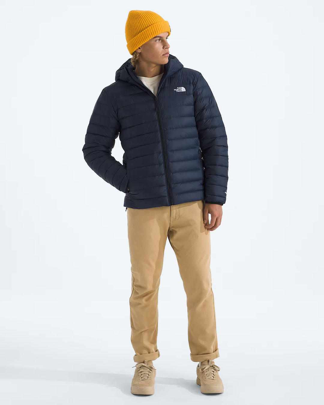The North Face Men's Classic Down Hooded Jacket Black