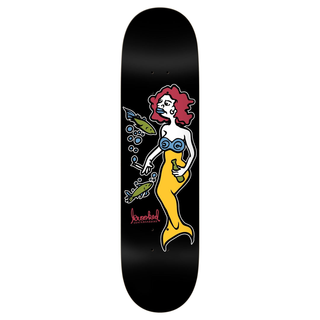 Krooked DBX Mermaid Deck Black 8.25"