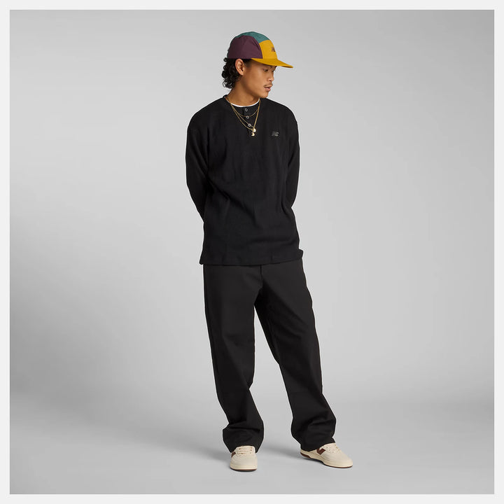 New Balance Numeric Waffle Knit Long Sleeve Henley