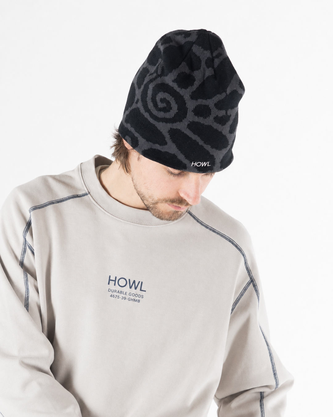 Howl No Cuff Beanie Black