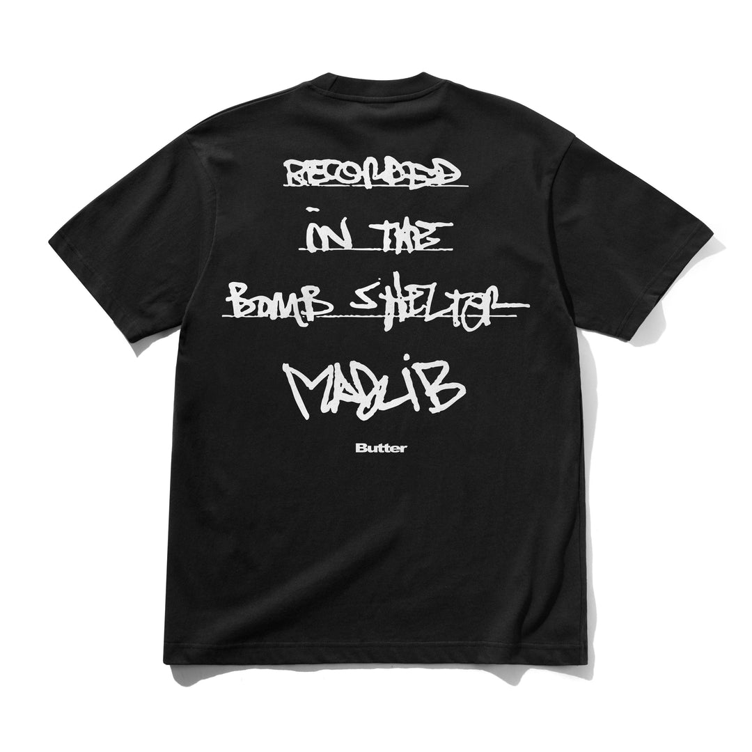 Butter Goods X Madlib Bomb Shelter T-Shirt - Black