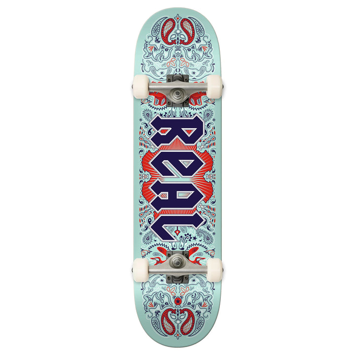 Real Bandana Teal Complete Skateboard 7.75"