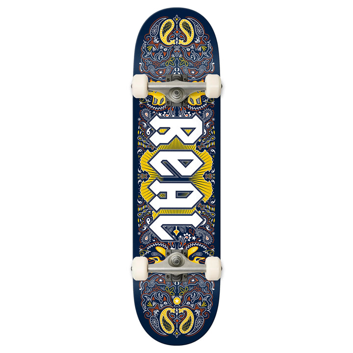 Real Bandana Navy Complete Skateboard 8.25"