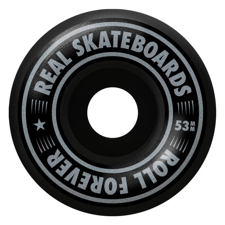 Real Hatched Oval Blue Complete Skateboard 7.3"