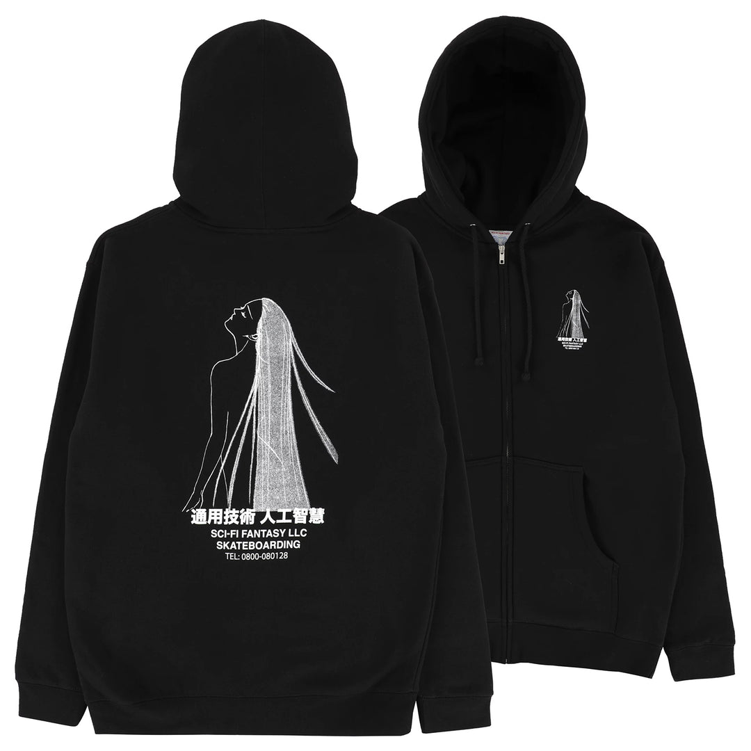 Sci-Fi Fantasy Spiritual Darkness Zip Hoodie Black
