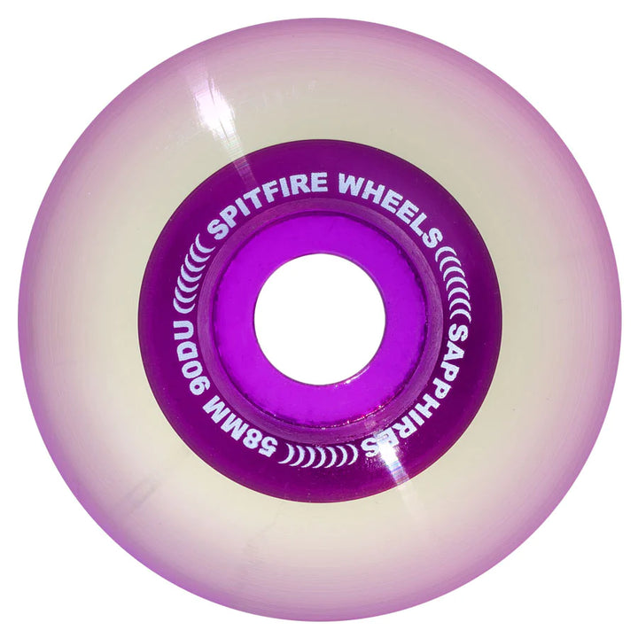 Spitfire Sapphires Wheels Clear/Purple 90d 58mm