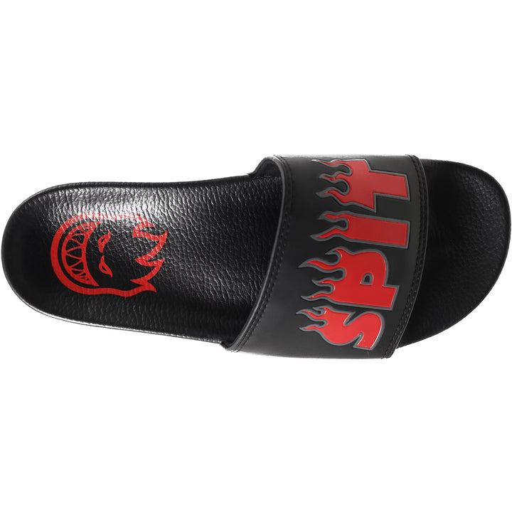 Spitfire Demonseed Script Slide Sandals Black/Red/White