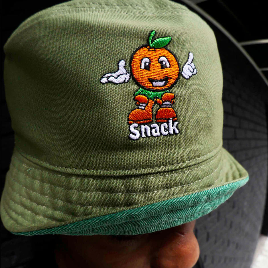 Snack Citrus Reversible Bucket Hat Olive/Jade