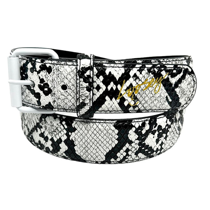 Loosey Loves You Slither Belt White