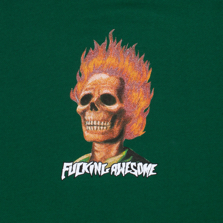 FA Flame Skull Hoodie Green