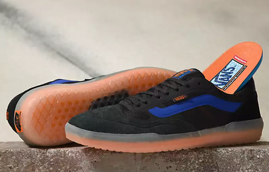 Dark top orange vans